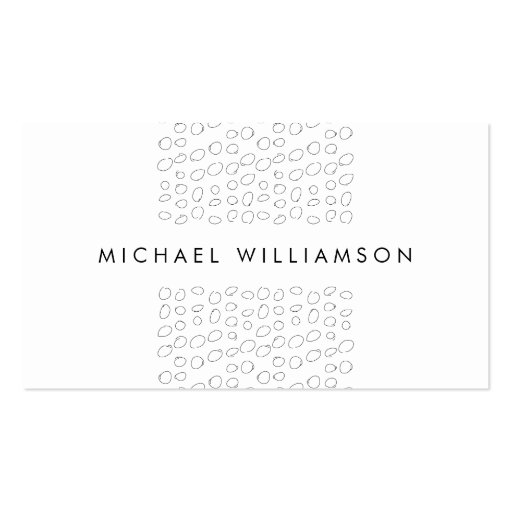 Minimal and Modern Designer Scribble Circles Business Card Templates (front side)