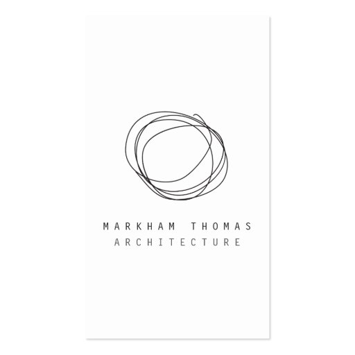 Minimal and Modern Designer Scribble Logo Business Cards (front side)