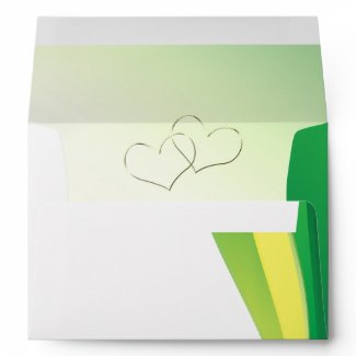 Minimal and modern green line Envelopes