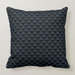 Minimal Black on Black Half Diamond Pattern Pillow pillows