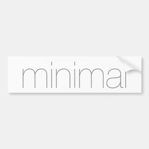 Minimal Bumper Sticker