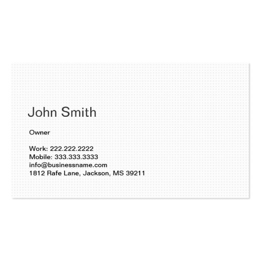 Minimal Coffee Cup Cafe Business Card (back side)