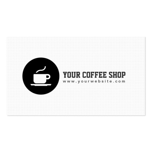 Minimal Coffee Cup Cafe Business Card (front side)