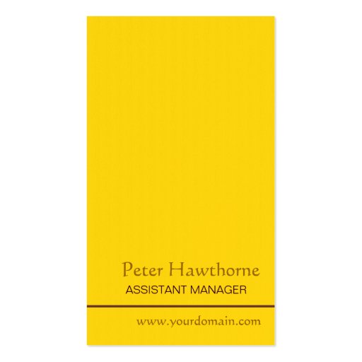 Minimal Gold Minimalist Professional Business Card (front side)
