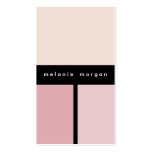 Minimal Pink black sophisticated elegant rows Business Card