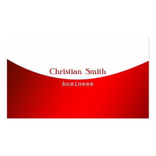 Minimal Red and White Business Card