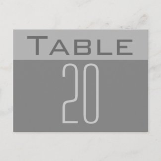 Minimal Table Number Postcard