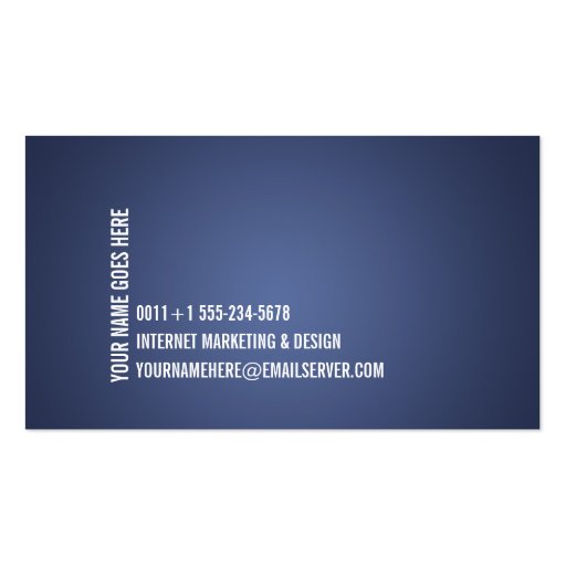 Minimalist 2 Impact Business Card Blue