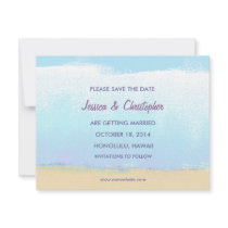 Minimalist Artsy Beach Save the Date Announcements invitations