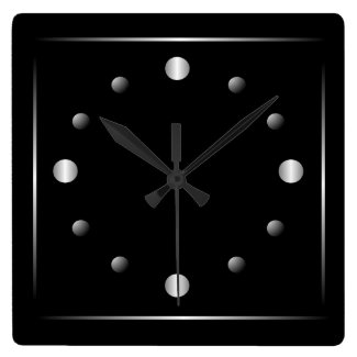 Minimalist Black and Silver Wall Clock