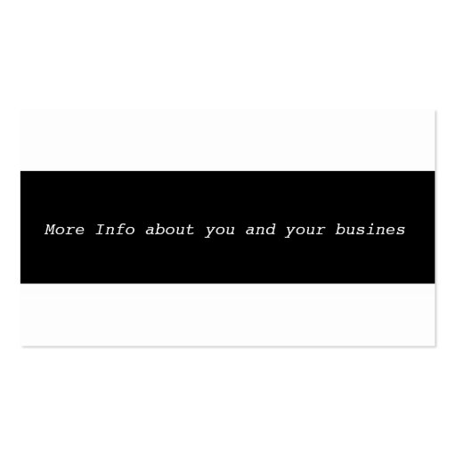 Minimalist Black and White Business Card Template (back side)