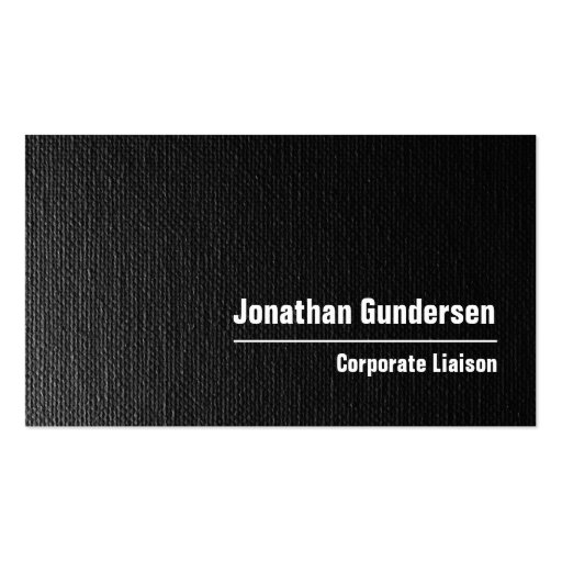Minimalist Black Modern Professional Business Card (front side)