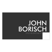Minimalist Bold Contrast Grey White Business Card business cards