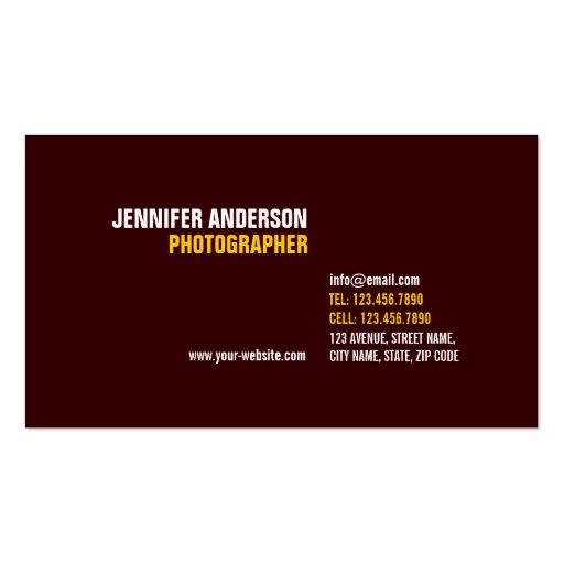 Minimalist Business Card (front side)
