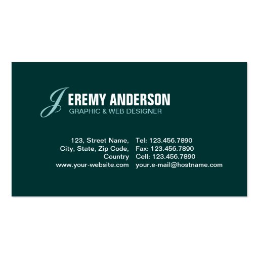 Minimalist Business Card Template (front side)