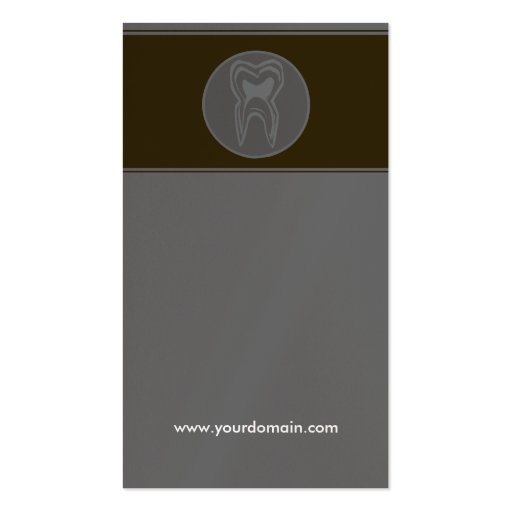 Minimalist Gray Tooth Business Card Template (back side)