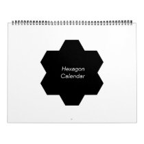 Minimalist Hexagon Pattern Calendar by sjaros Minimalist Hexagon Pattern Calendar