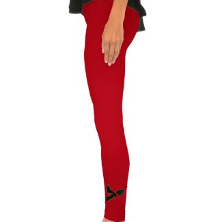 Minimalist Holly on Red Legging Tights