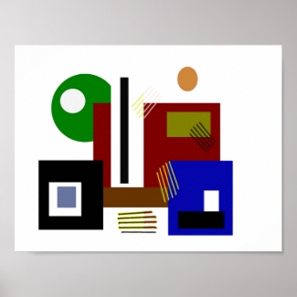 Minimalist Modern Abstract Shapes Colors and Lines