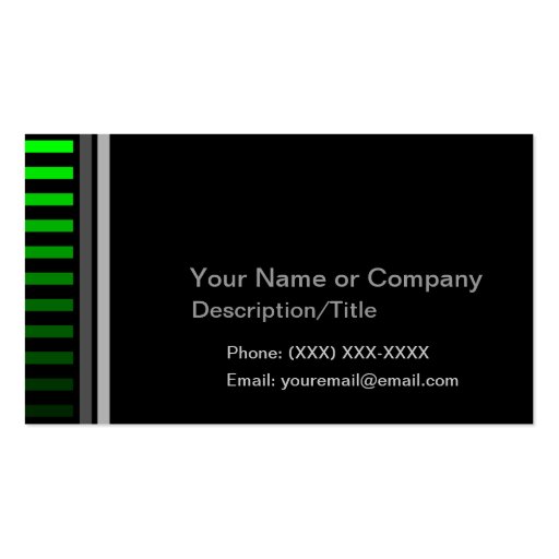 Minimalist Neon Green Stripes Business Card