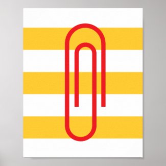 Minimalist paperclip poster