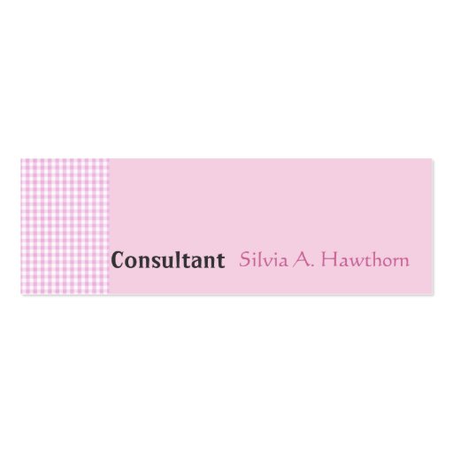 Minimalist Pink Plain Minicard Business Card Template (front side)