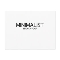 Minimalist (The New Poor) Postcards