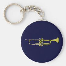 Minimalist Trumpet Keychain