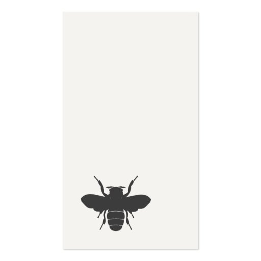 Minimalistic Bee Business Card (front side)