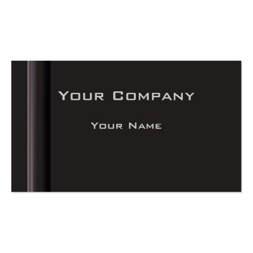 Minimalistic Black Corporate  Business Card (front side)