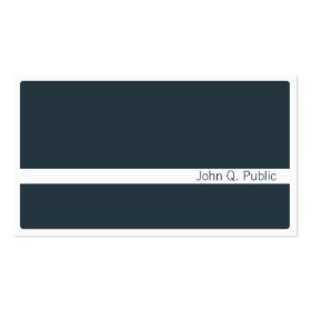 Minimalistic Dark Grey Blue Business Card