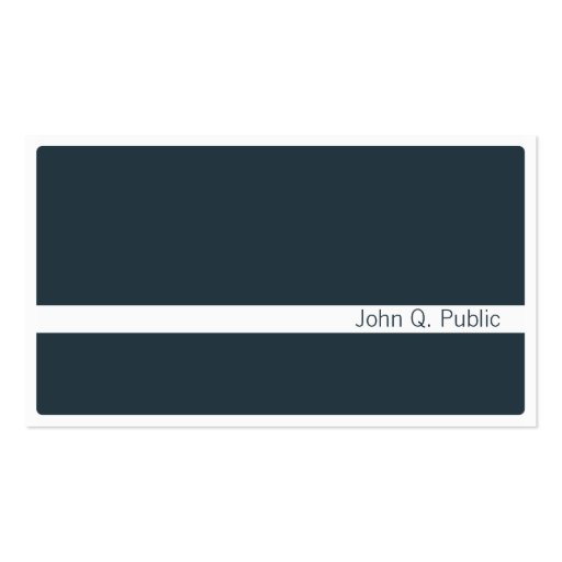 Minimalistic Dark Grey Blue Business Card (front side)