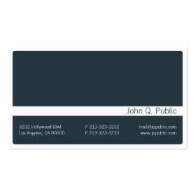 Minimalistic Dark Grey Blue Business Card #2