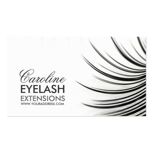 Minimalistic Eyelash Extensions Business Card (front side)