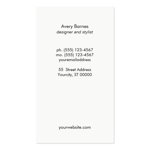 Minimalistic Faux Linen Simple Modern Business Card Templates (back side)