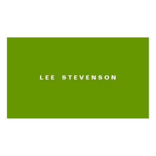 Minimalistic Green Business Card (front side)