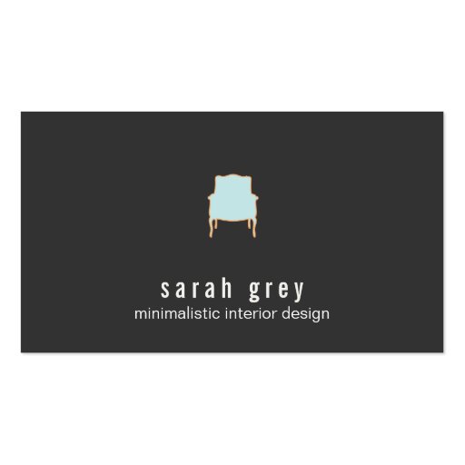 Minimalistic Interior Design Business Card (front side)