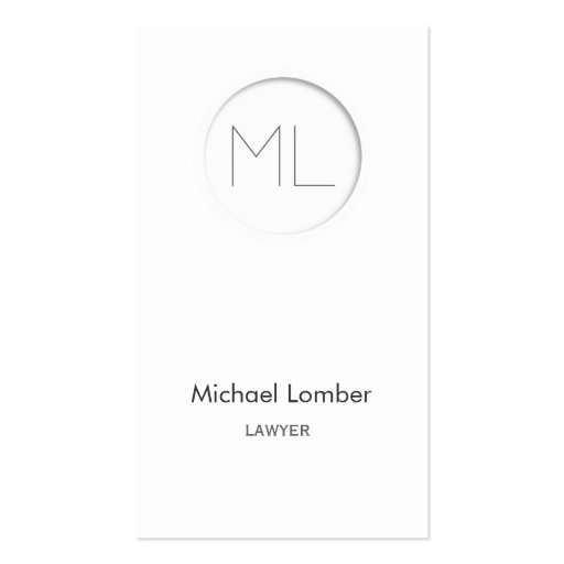 Minimalistic modern Business Card (front side)
