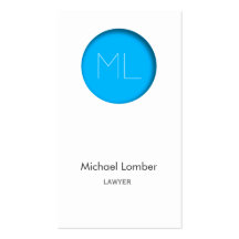 Minimalistic modern Business Card blue circle