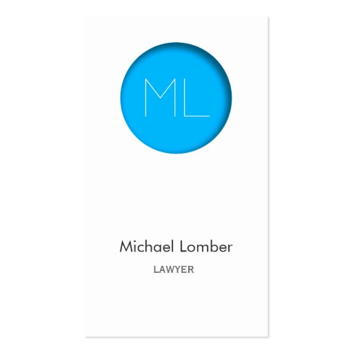 Minimalistic modern Business Card blue circle