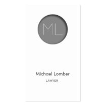 Minimalistic modern Business Card grey circle business cards