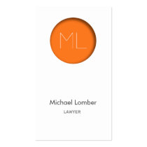 Minimalistic modern Business Card orange circle business cards