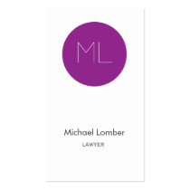 Minimalistic modern Business Card purple circle business cards