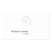 Minimalistic Modern Monogram Business Card