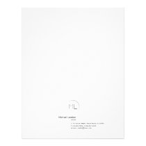 Minimalistic Modern Monogram Business Letterhead letterhead