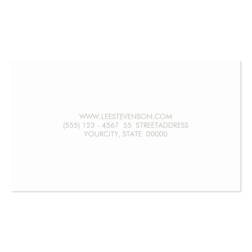 Minimalistic Modern Plain White Professional Business Cards (back side)