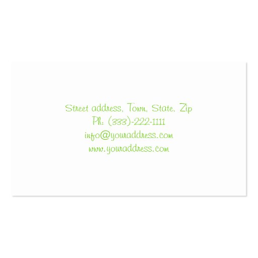 Minimalistic Nutritionist/Nutrition Coach Card Business Card Templates (back side)