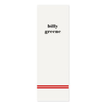 Minimalistic Red Striped Mini Business Card