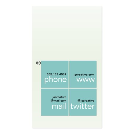 Minimalistic Tiles Business Card Template (back side)