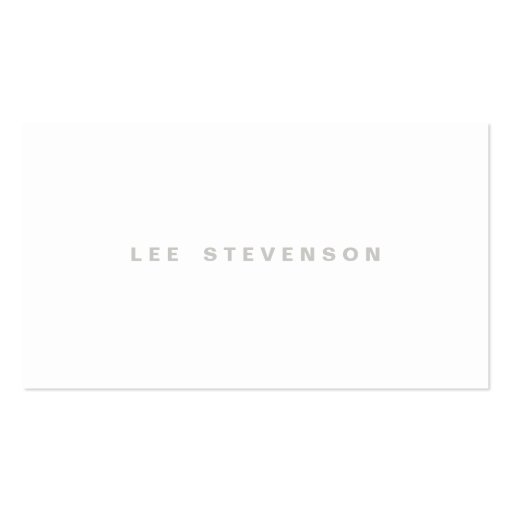 Minimalistic White  Business Card